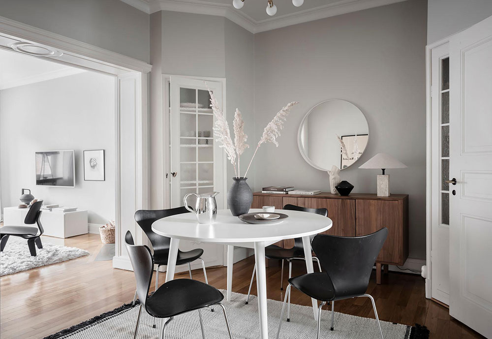 白色斯堪的纳维亚风格公寓-9