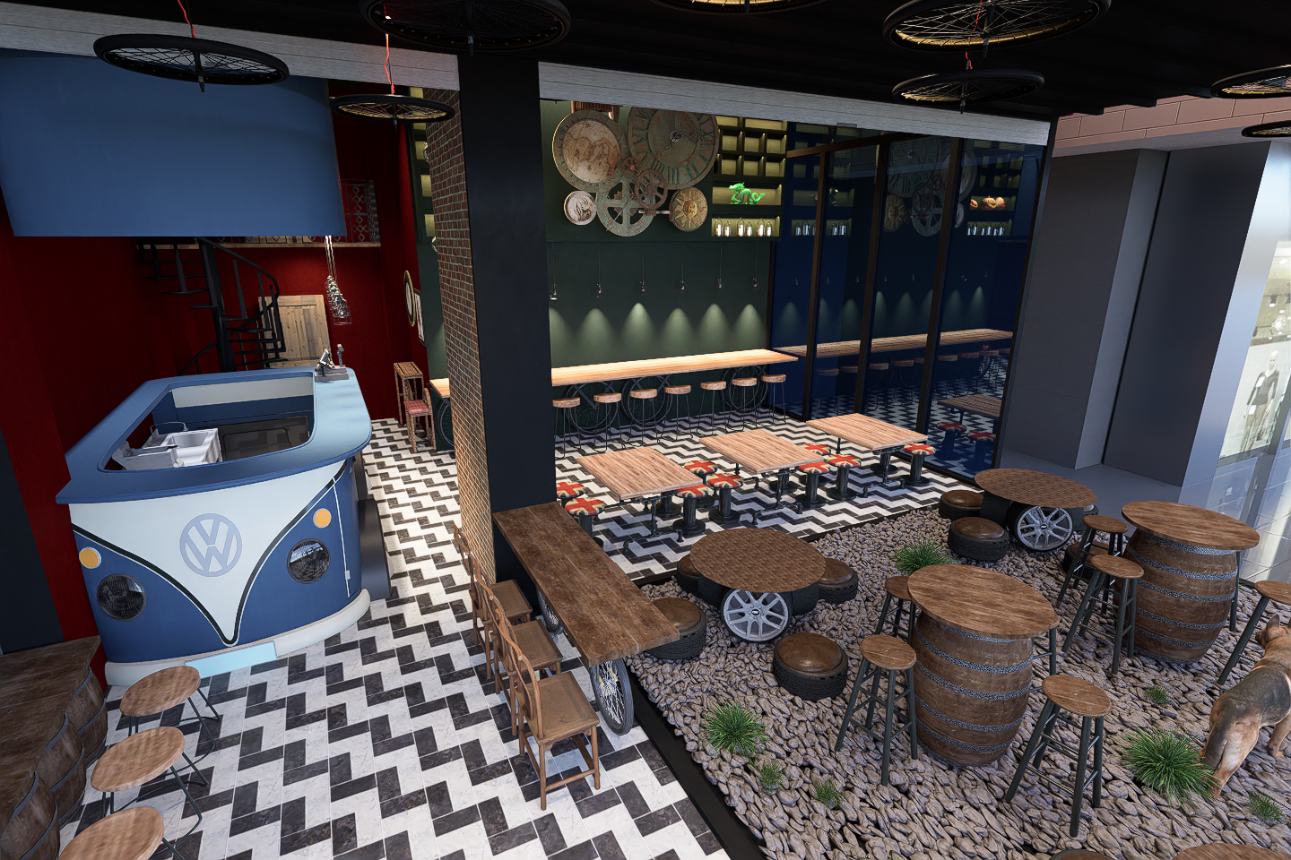 STEAMPUNK FAST FOOD RESTAURANT ANKARA BEŞTEPE-3