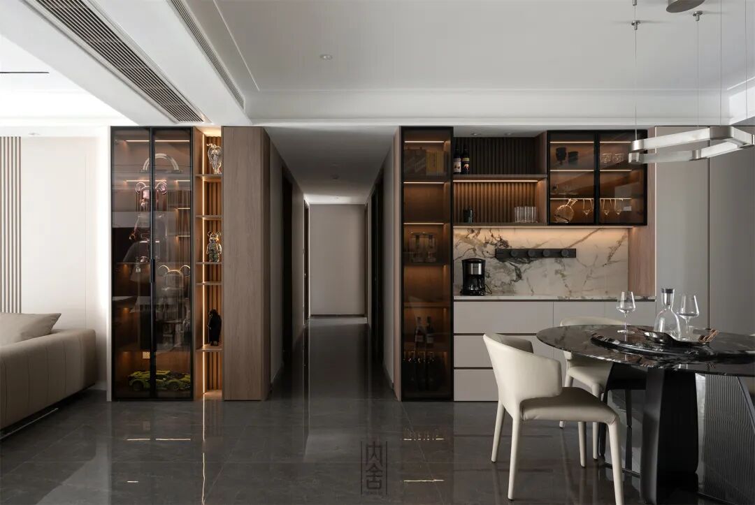 内舍软装丨190㎡意式轻奢，简约奢华持平，彰显内敛的空间气质！-24