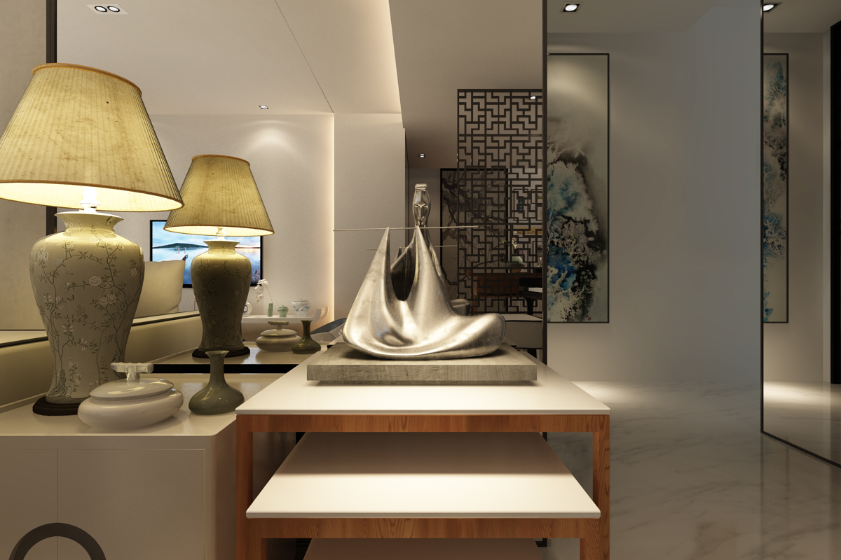 新中式 中式古典 奢华家装别墅样板房-11-20