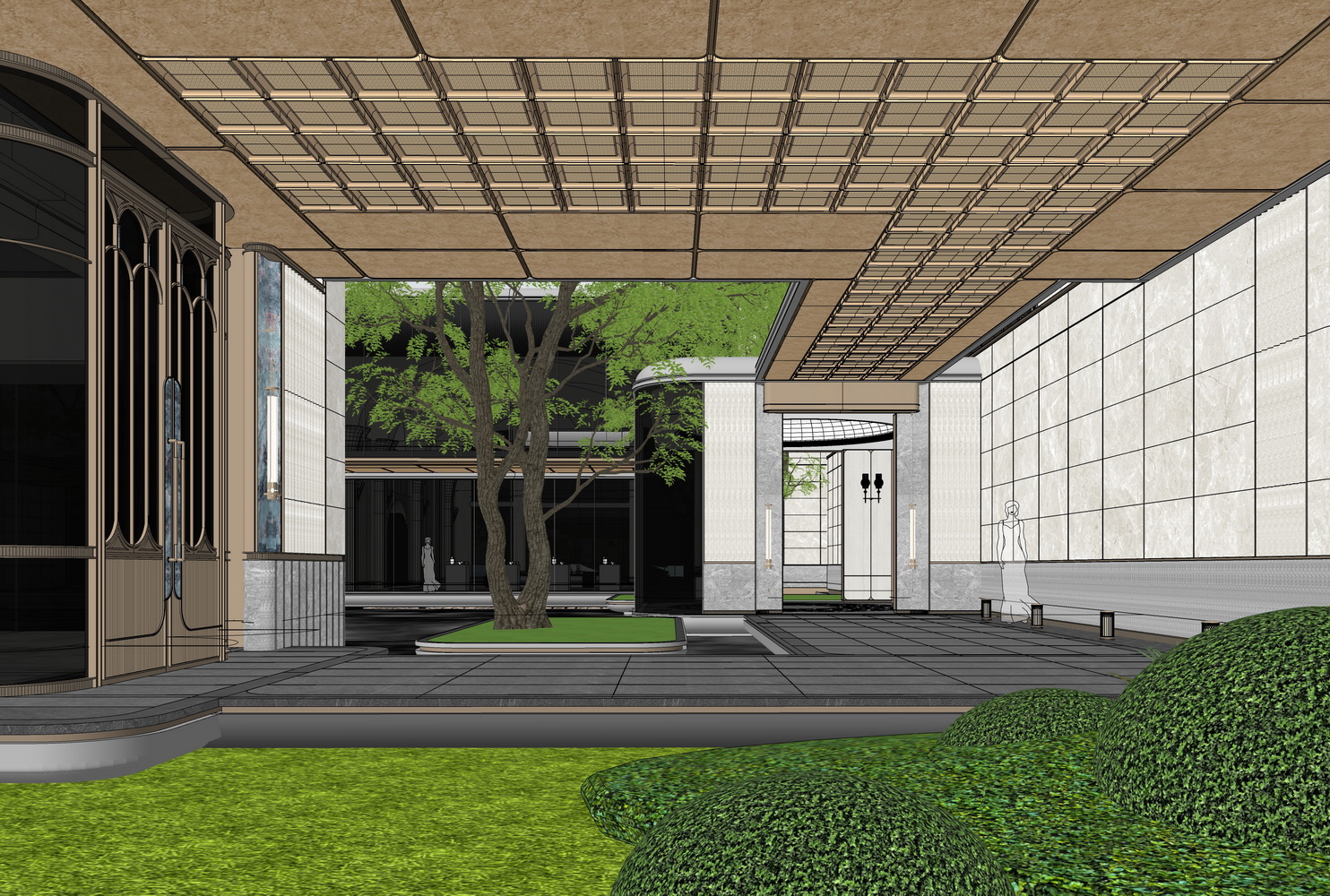 上海招商臻境示范区景观SU模型-4