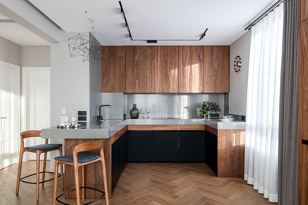 简洁公寓丨俄罗斯圣彼得堡丨Black_Wall-4