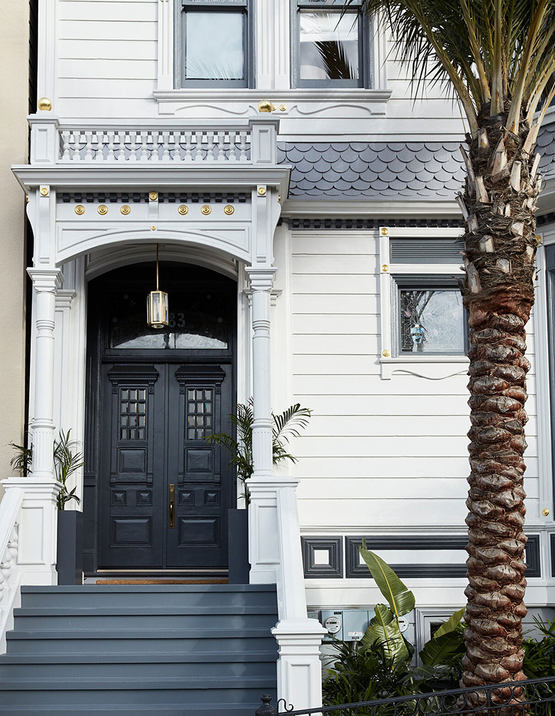 现代古典灰蓝色调的维多利亚式住宅设计-2