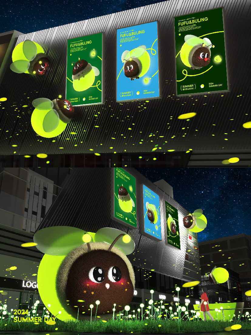 夏天来了！美爆了的萤火虫互动美陈装置-4