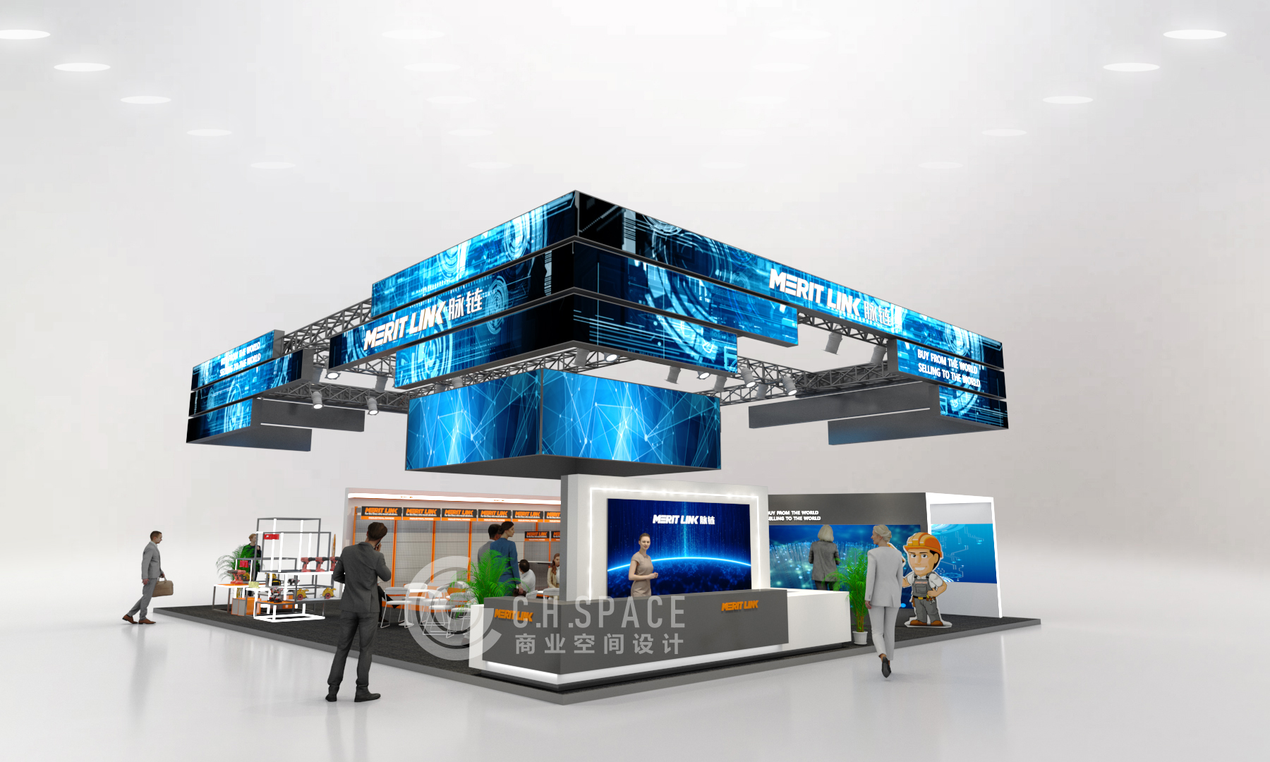 俄罗斯五金工具占展台设计-0