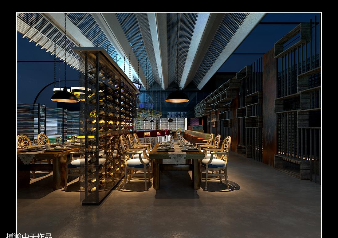 浐灞域水城邦餐厅室内设计-8