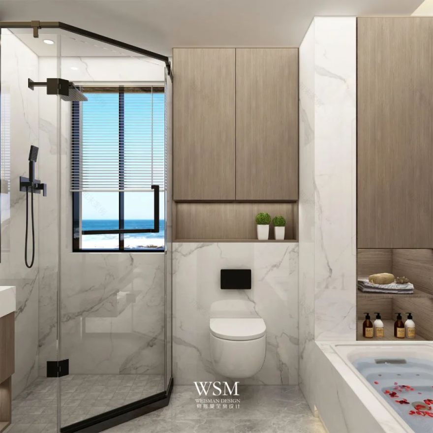 海南海口四口之家,200 平米简约时尚大平层设计-45