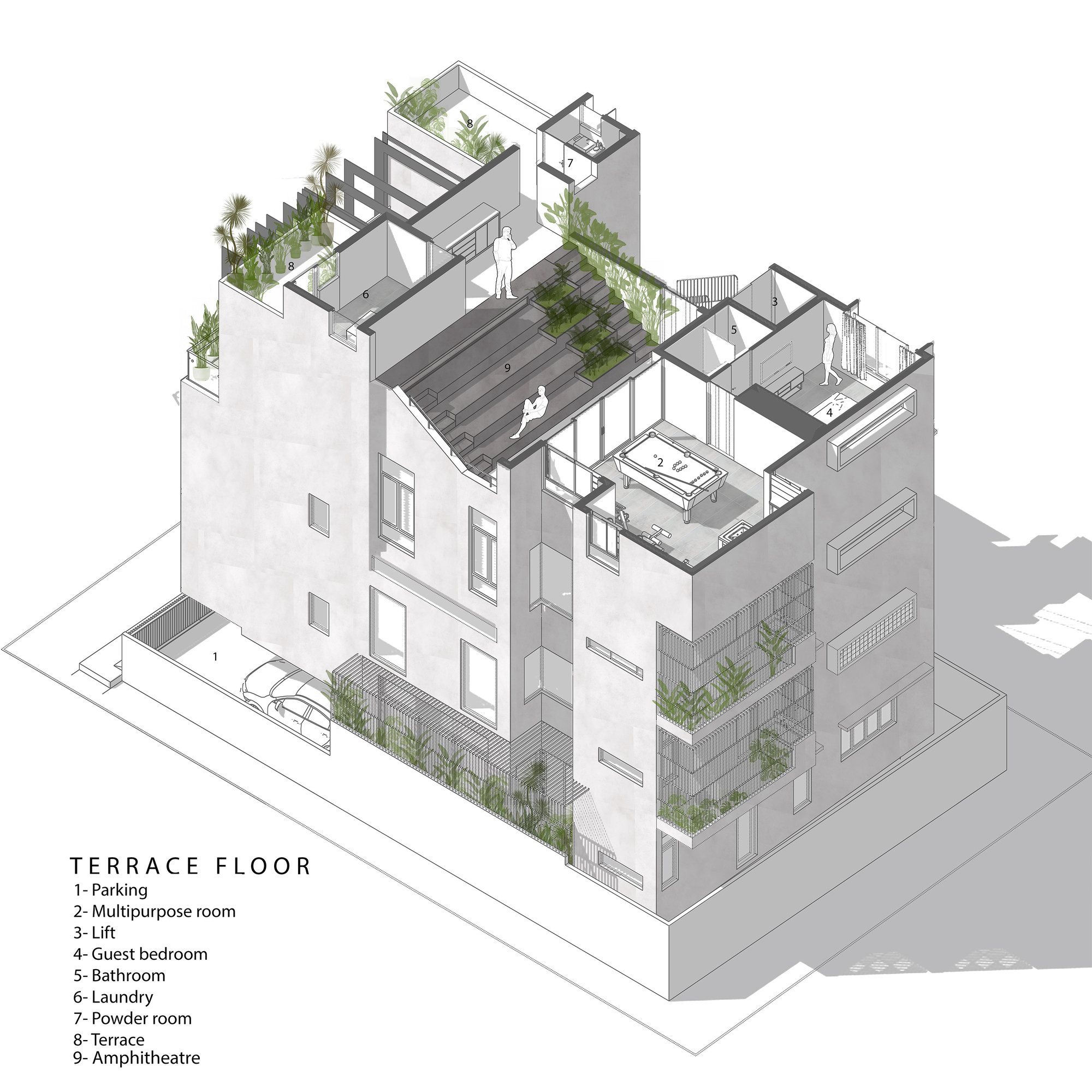 三极管公寓丨印度班加罗尔丨Kamat & Rozario Architecture-20