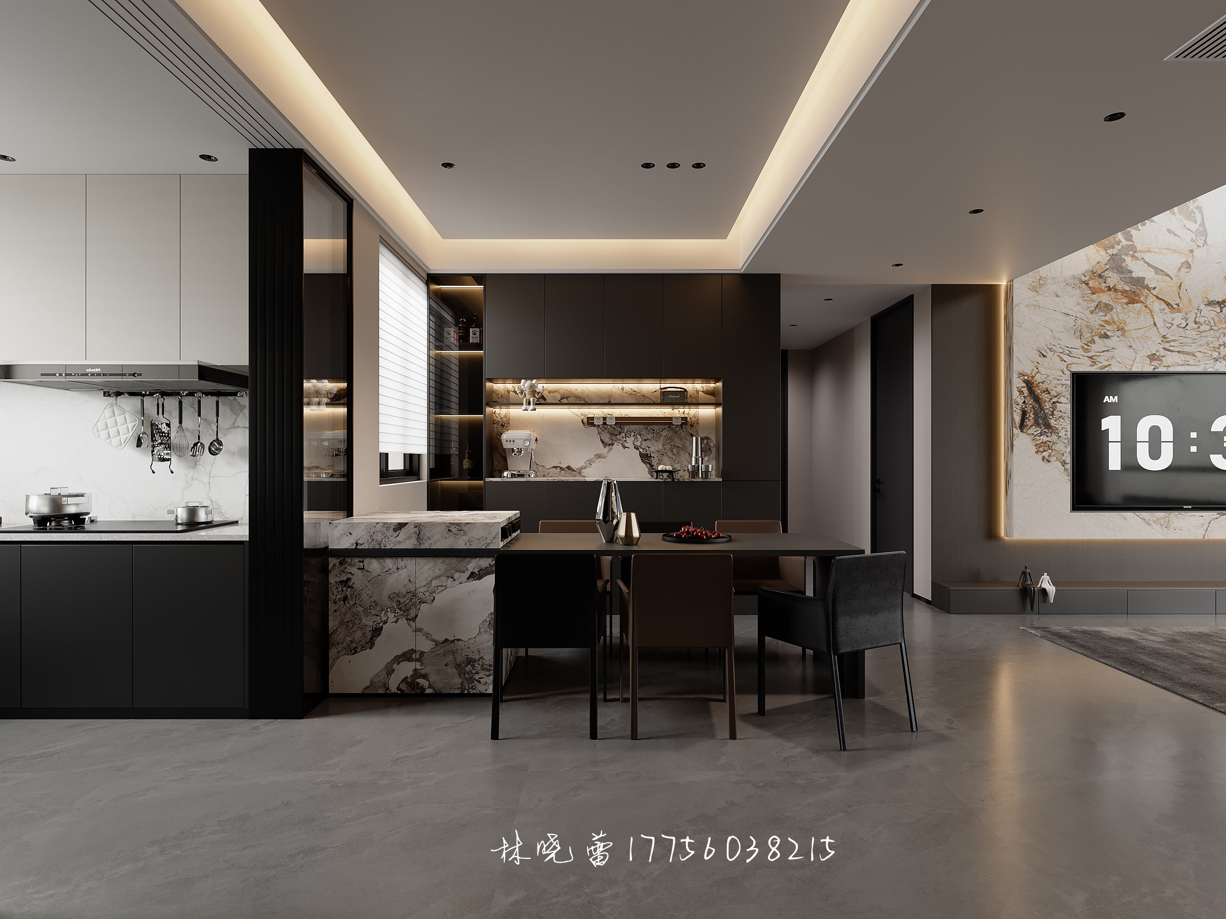 现代意式挑空别墅-2