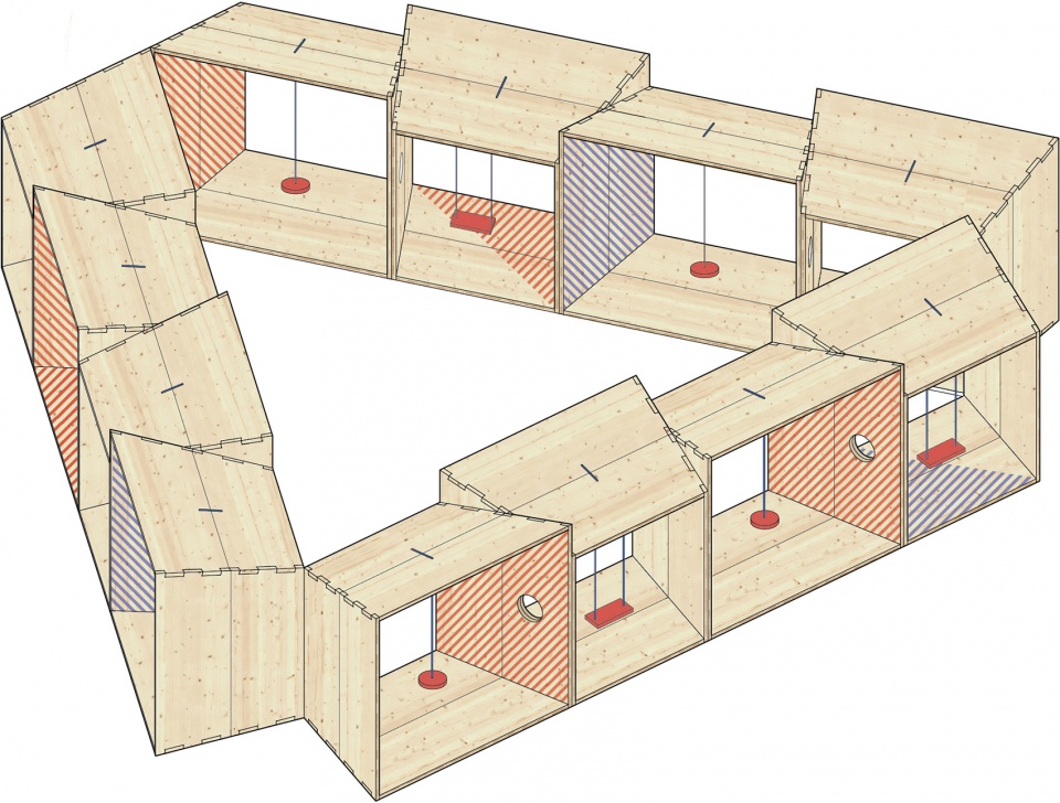 纽约回收木质展亭“Salvage Swings”-7