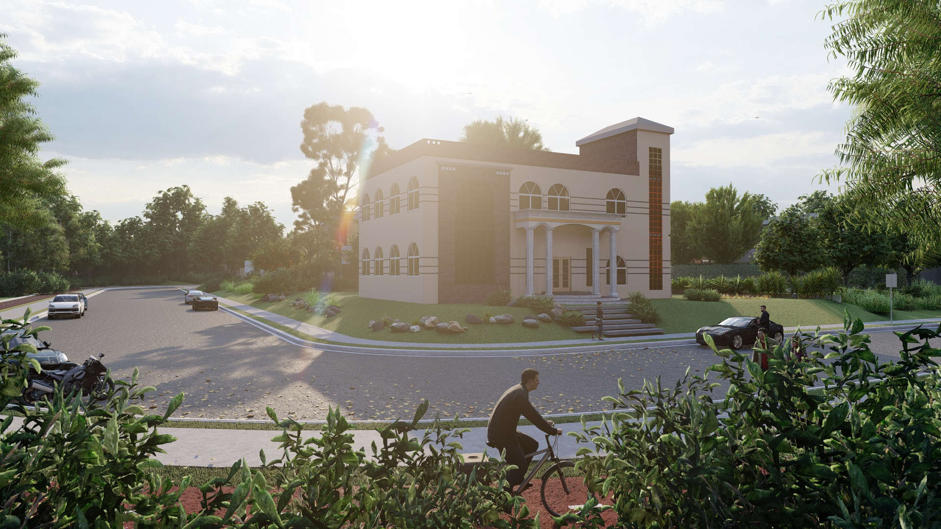 Revit Design Mosque Modern-1