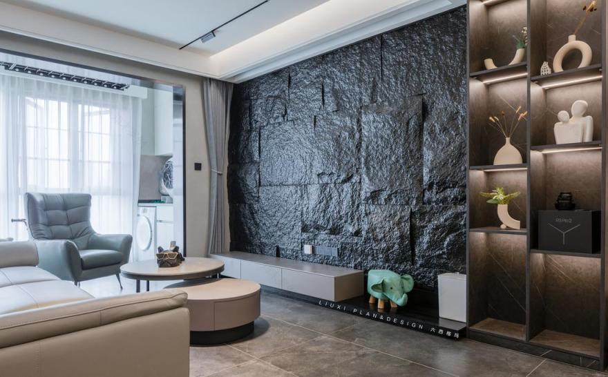 现代三居黑白灰艺术空间-28