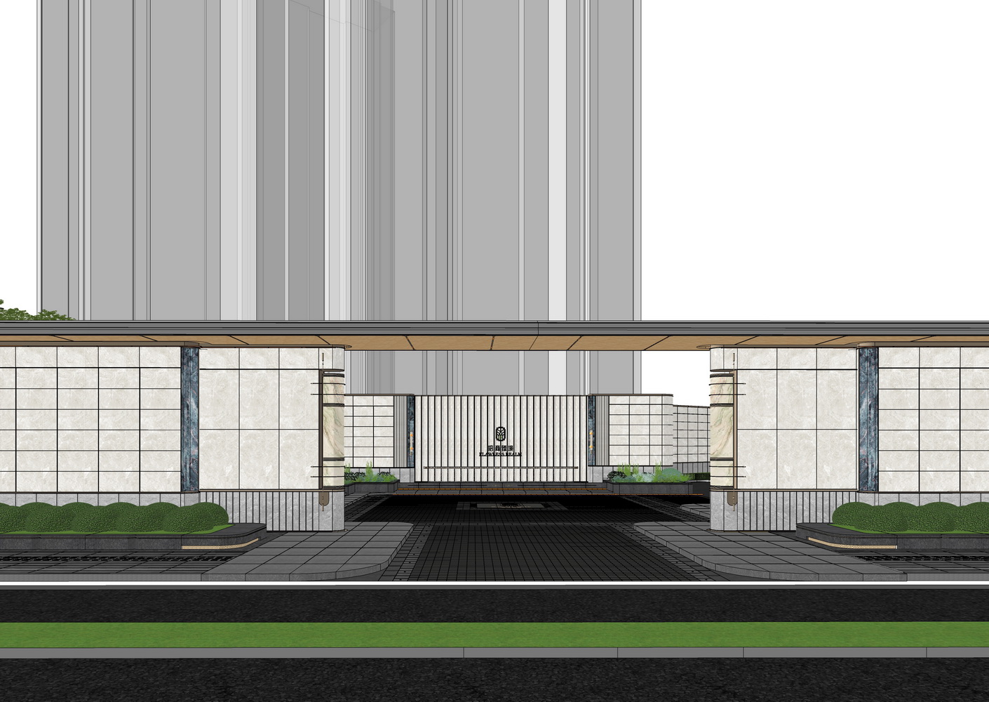 上海招商臻境示范区景观SU模型-6