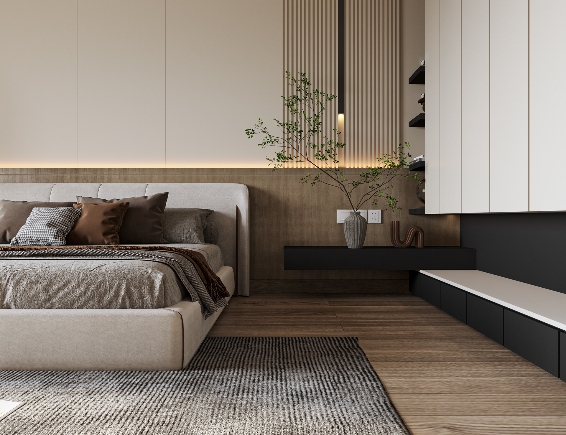 极简主义主卧设计丨ASER WALEED-8