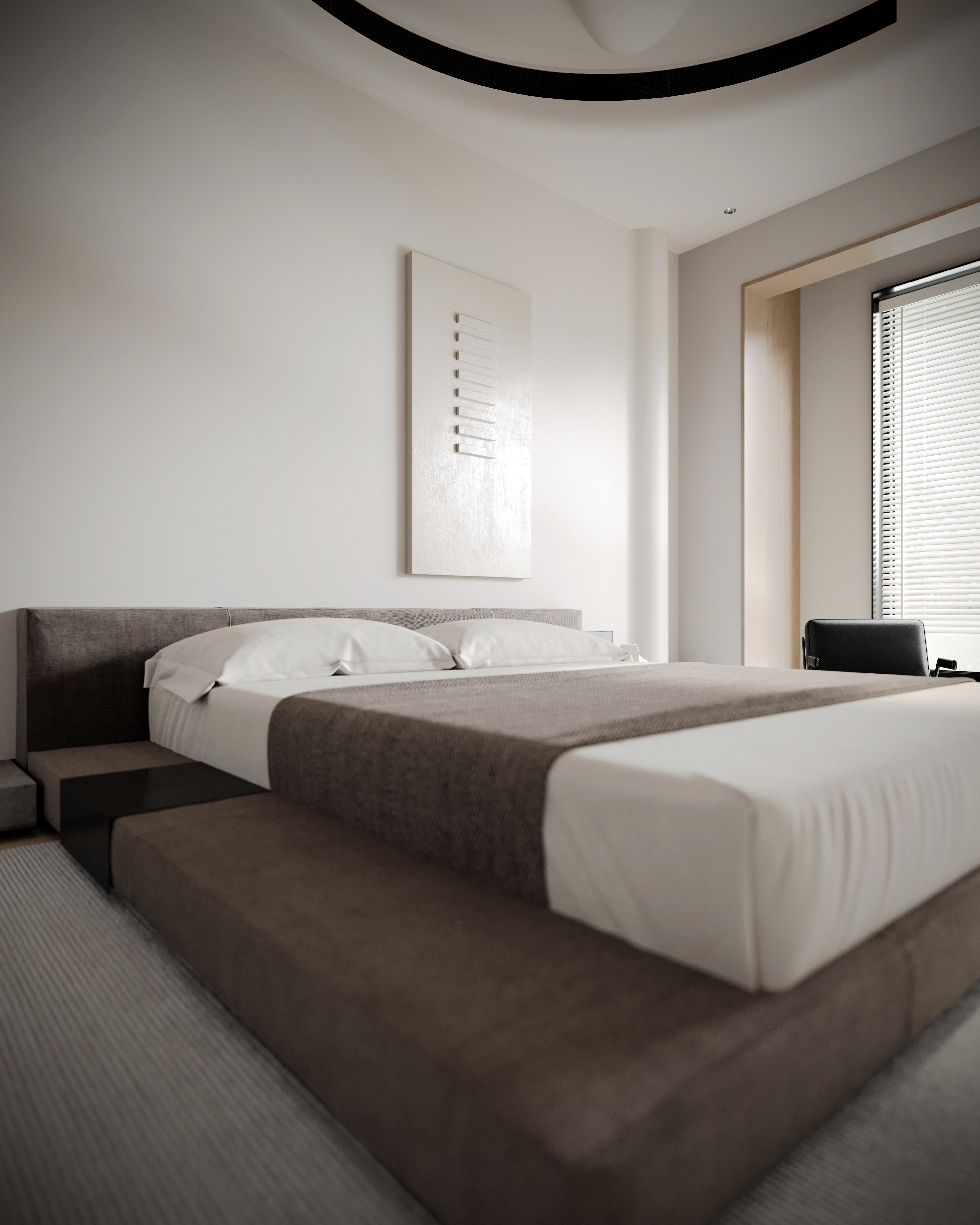 弧丨光影 动线交互空间下的自然诧寂-16