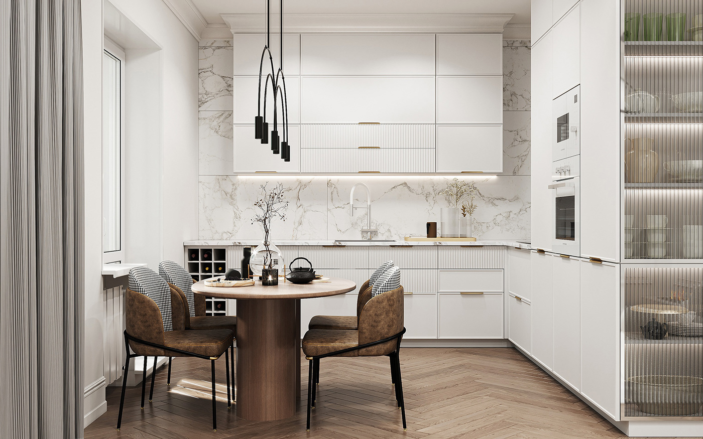 Anastasiya Gushchina丨平层丨Дизайн проект кухни-гостиной от студии Mossebo Voronezh-4