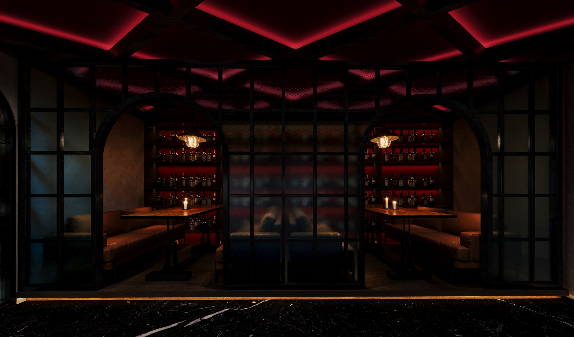 Shelby 铁与酒：暗调美式酒廊-2