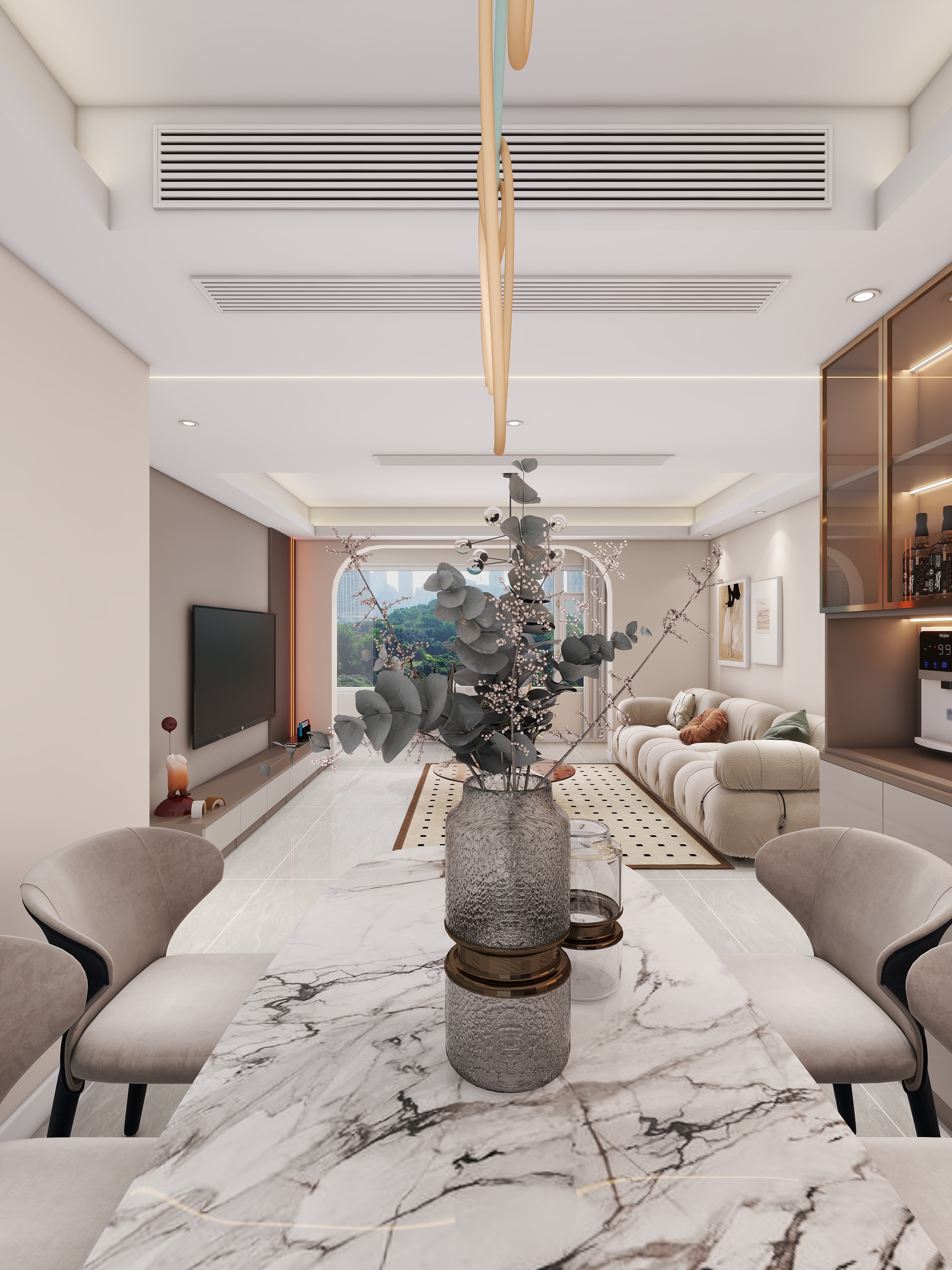 陕西安康万达one（119平方现代简约四居室）-21