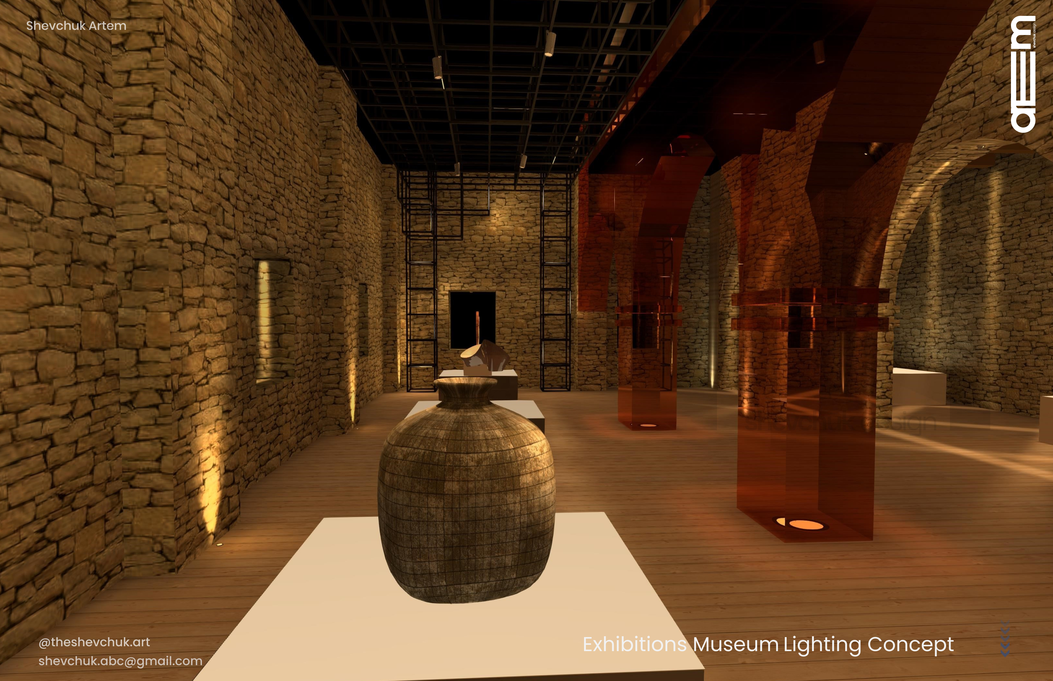 Exhibitions - Museum Lighting Design | Dialux Evo-4