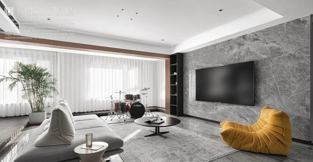 160㎡平层空间的超大共享活动设计丨鸿鹄设计-14