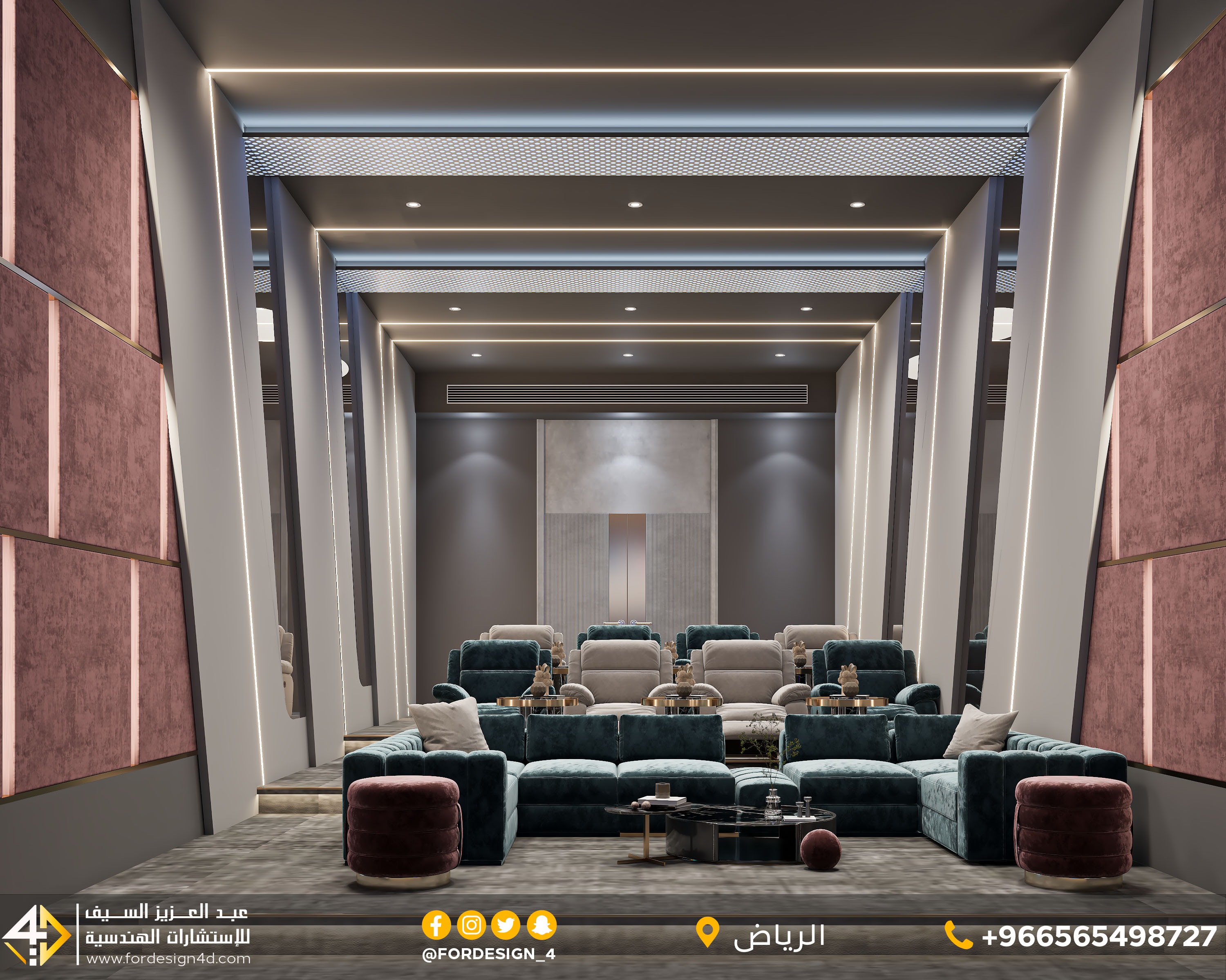 LUXURY cenima room design in palace in KSA-2