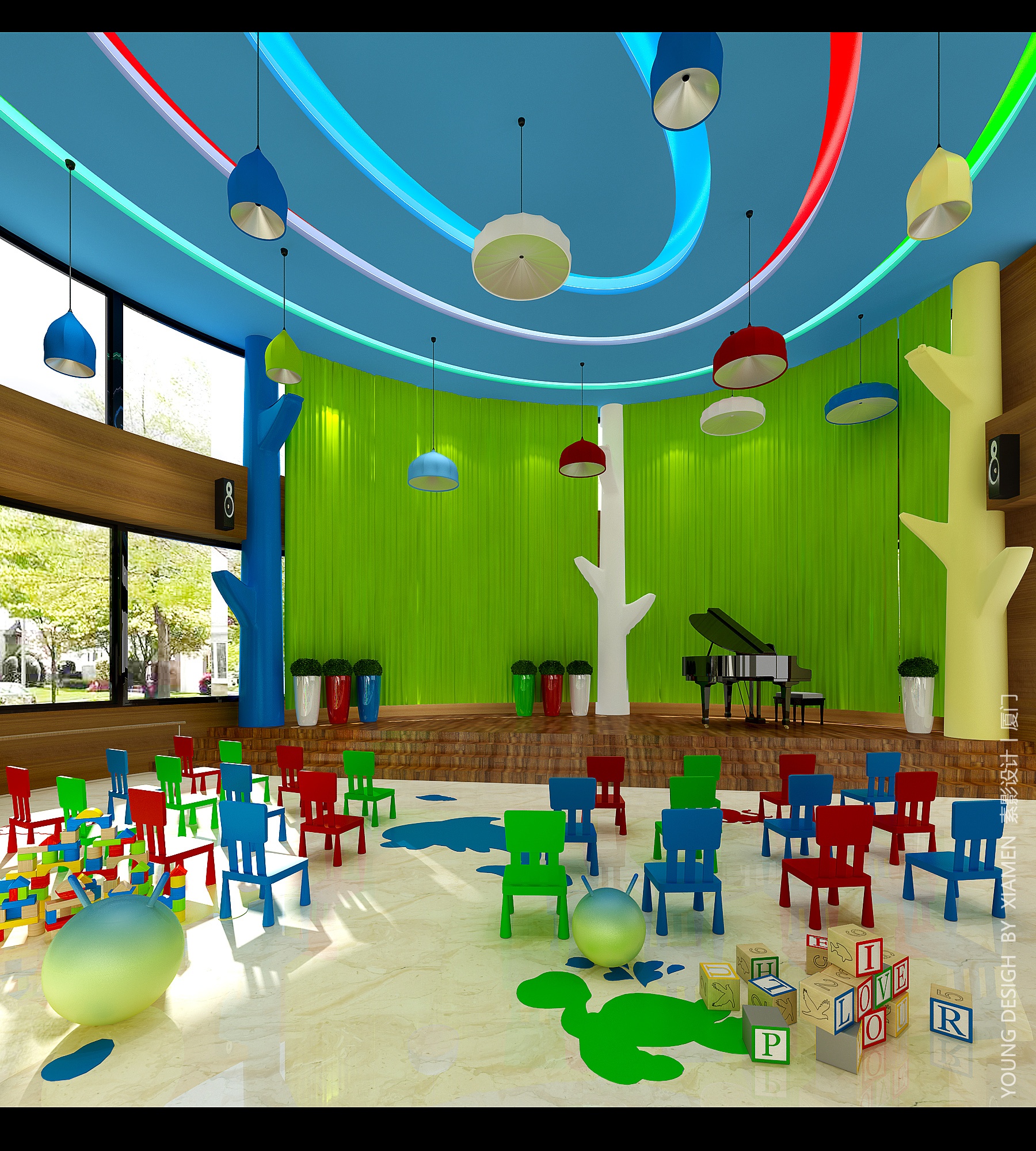 4971m²大型实验幼儿园丨中国雅安丨厦门素影设计机构,YOUNG室内设计工作室-7