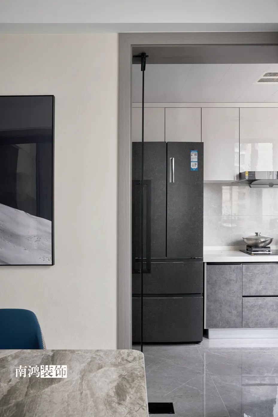 枫桥里现代简约黑白灰家居设计丨浙江南鸿装饰-44