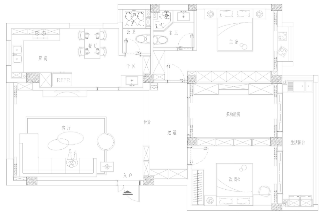 极简三口之家 · 120㎡奢而不华的舒适空间丨华浔品味装饰-17