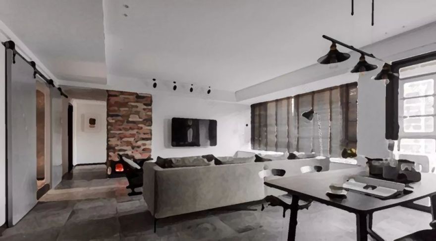 工业风简约之美,四室两厅双卫的清宁空间-1