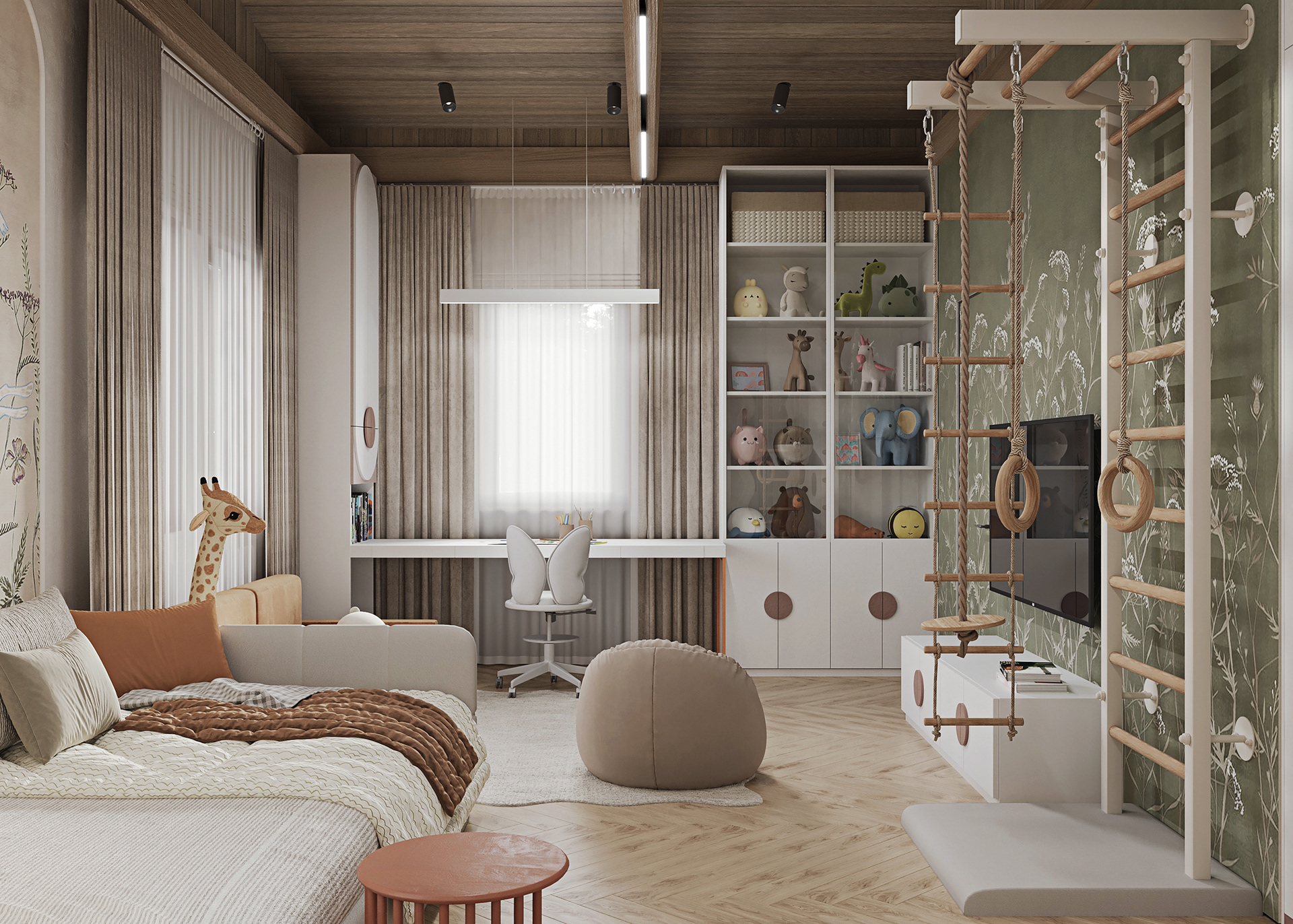 Girls Bedroom · Cottage（女孩卧室 · 小屋）丨俄罗斯新西伯利亚丨Alisa Ostapnko-9