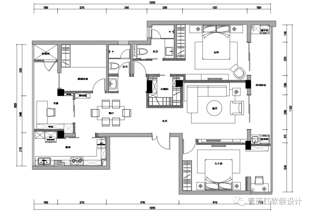 象山兰园 160m²私宅设计丨红设计软装-57