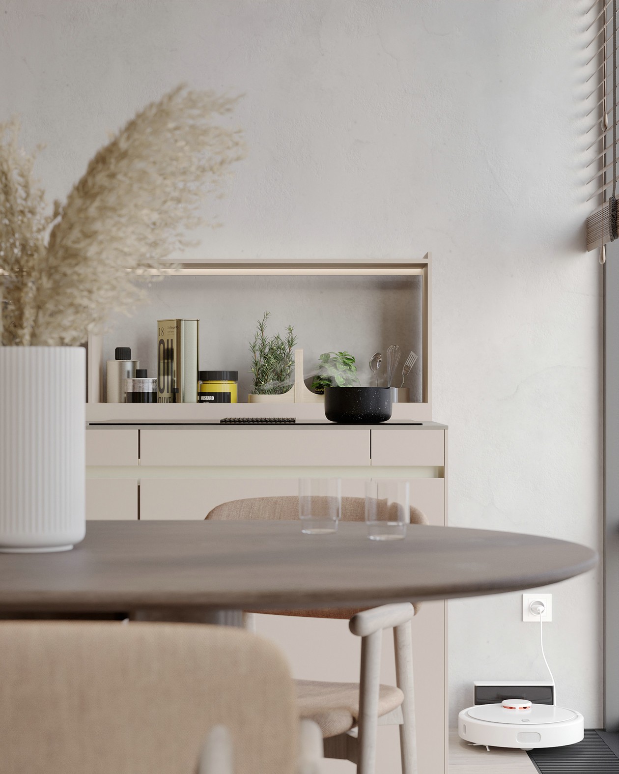 120 平北欧风暖色系日景夜景设计案例-7