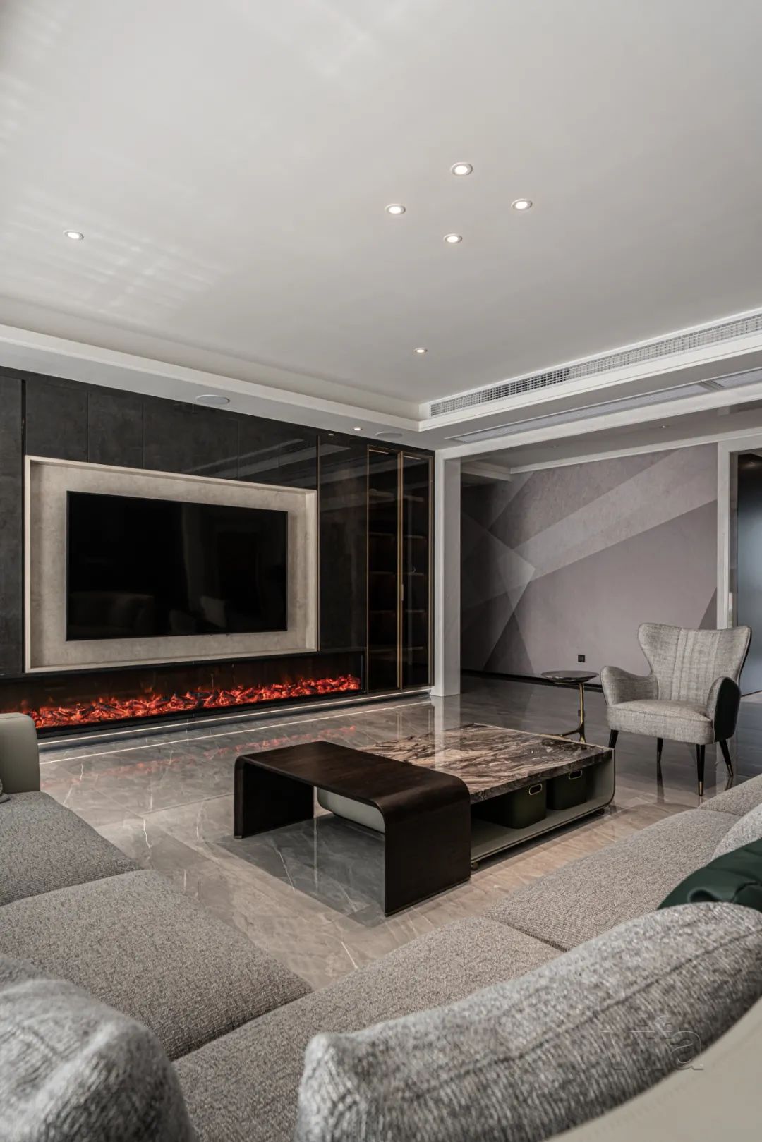 扬子华都现代轻奢风设计丨江阴朗格装饰-16