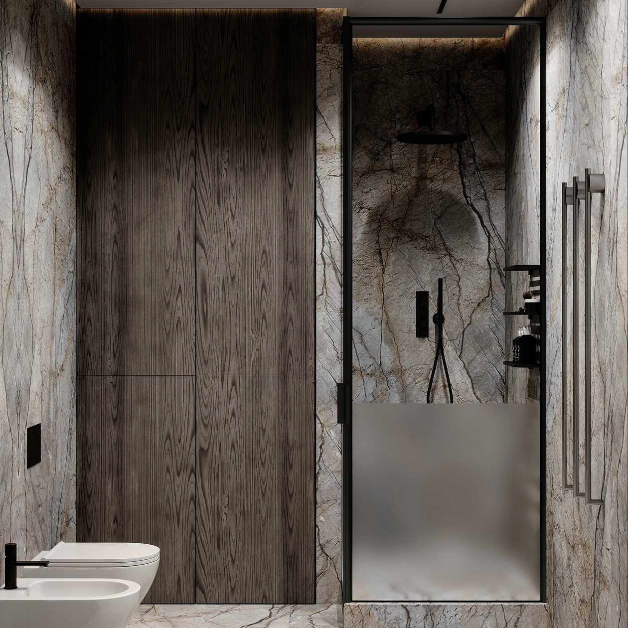 现代深色公寓 质感简约！-20