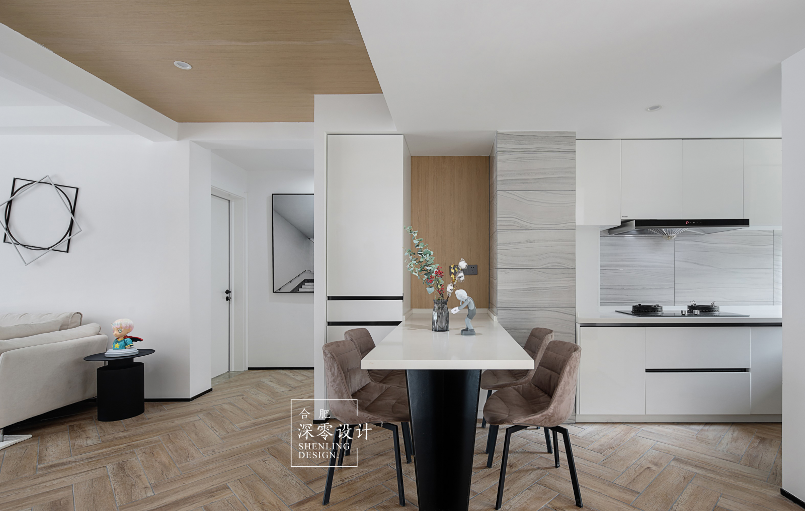 140㎡三室两厅，至精至简、空间感爆棚  深零设计-21