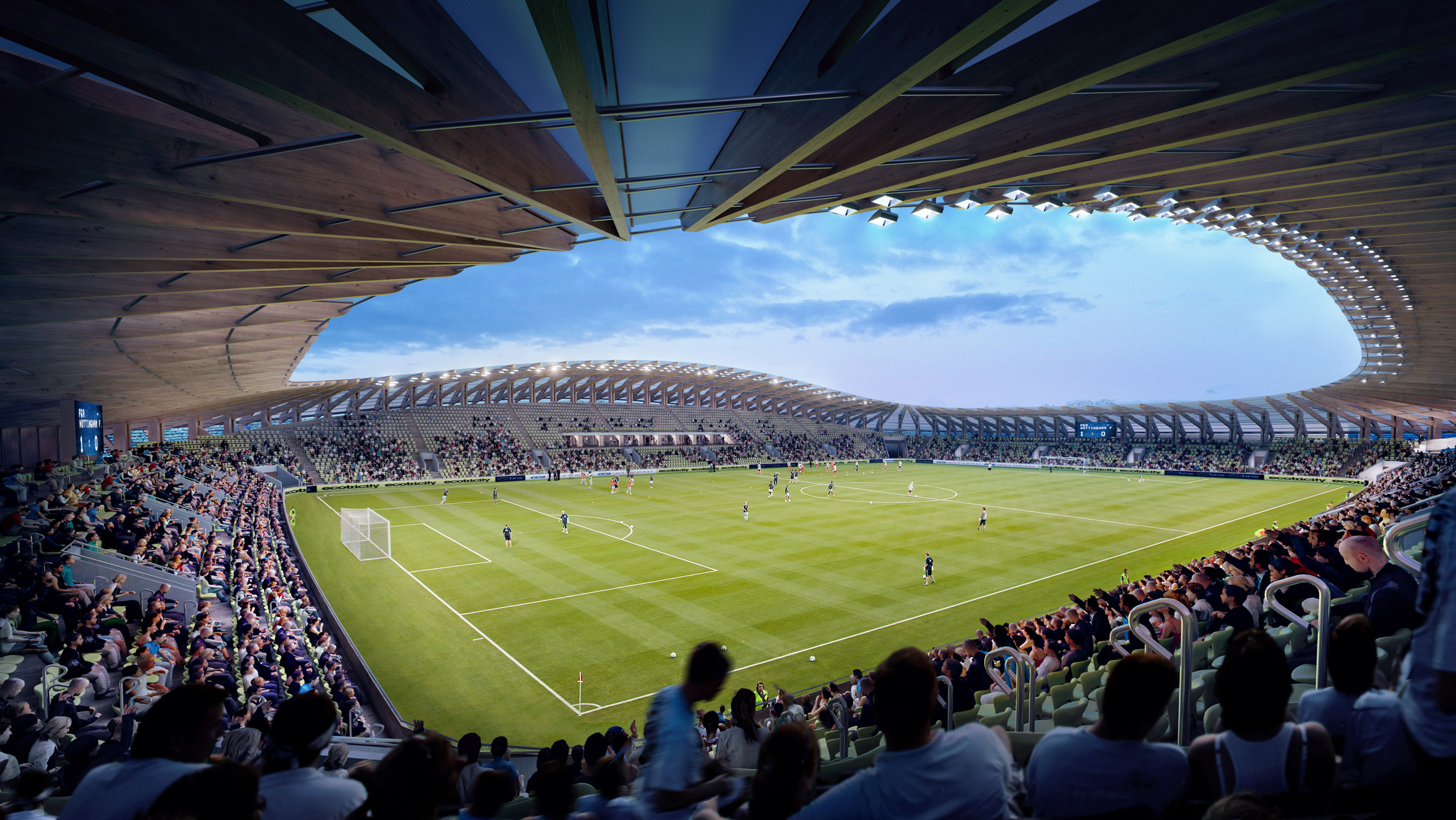 Zaha Hadid Architects to build world's first wooden football stadium-3