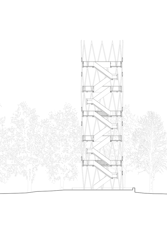 Königstein 森林中的椭圆形观景塔丨德国丨Wolfgang Ott Architekt BDA-58