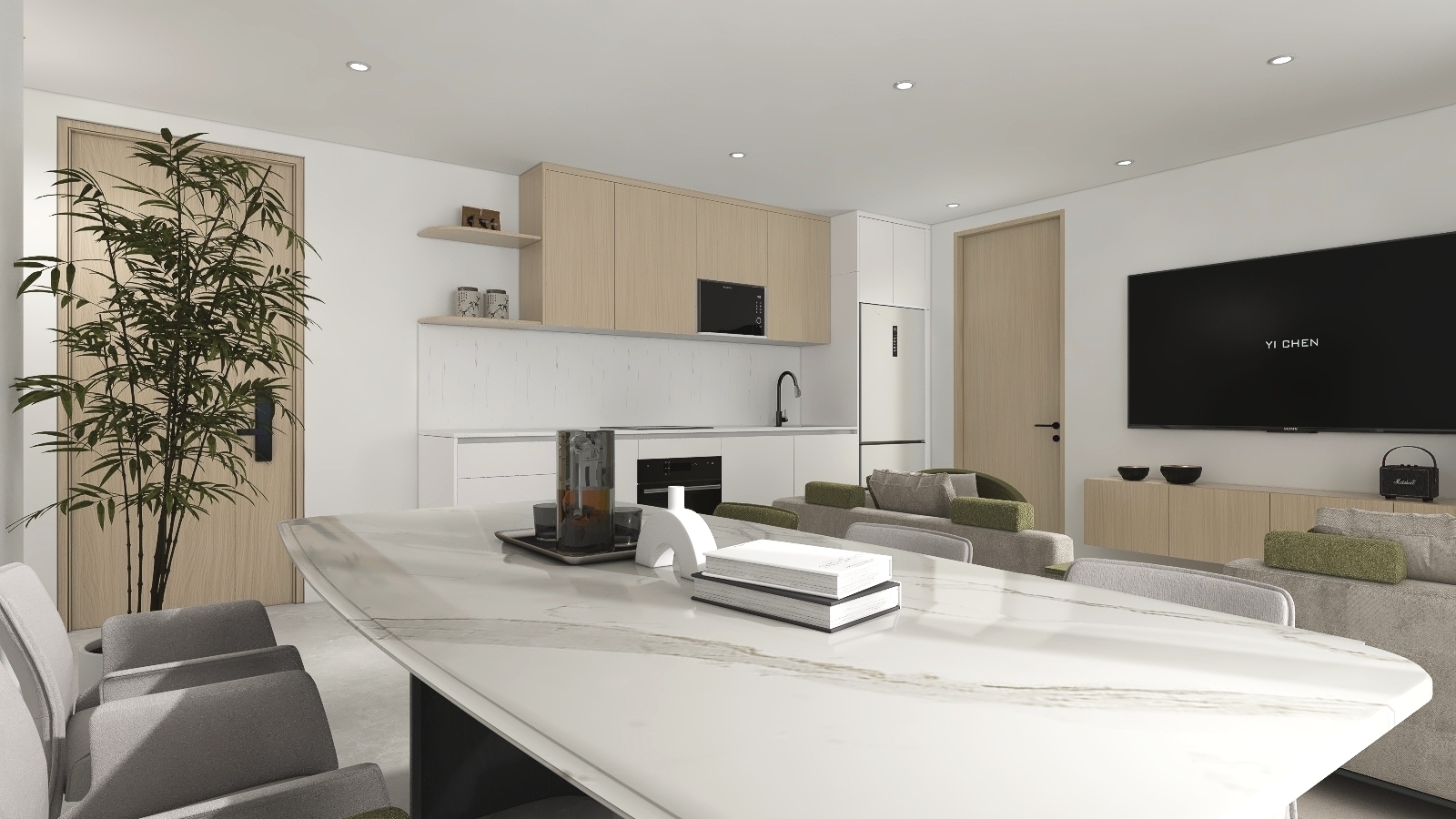 Green Moon Project. Kitchen Design. Type 01-0