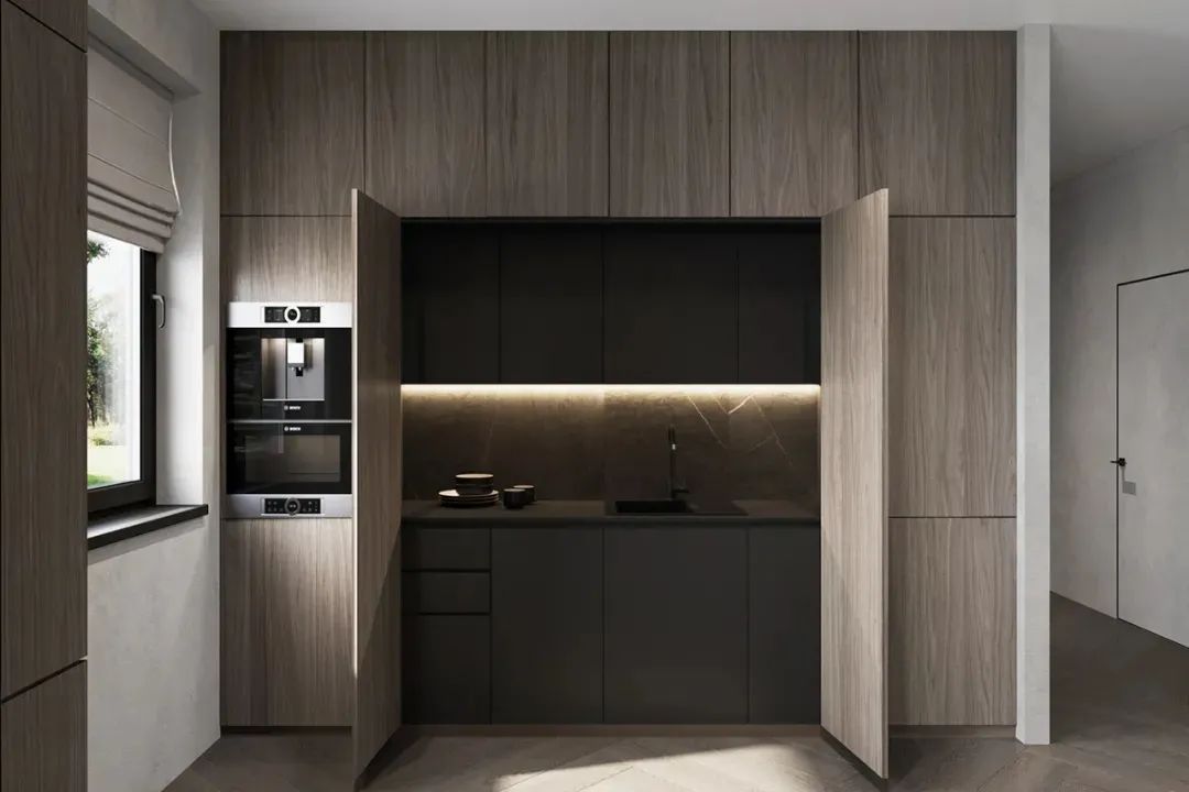 75㎡简约原木高级黑,年轻夫妇的完美之家丨Tomkin Design-52