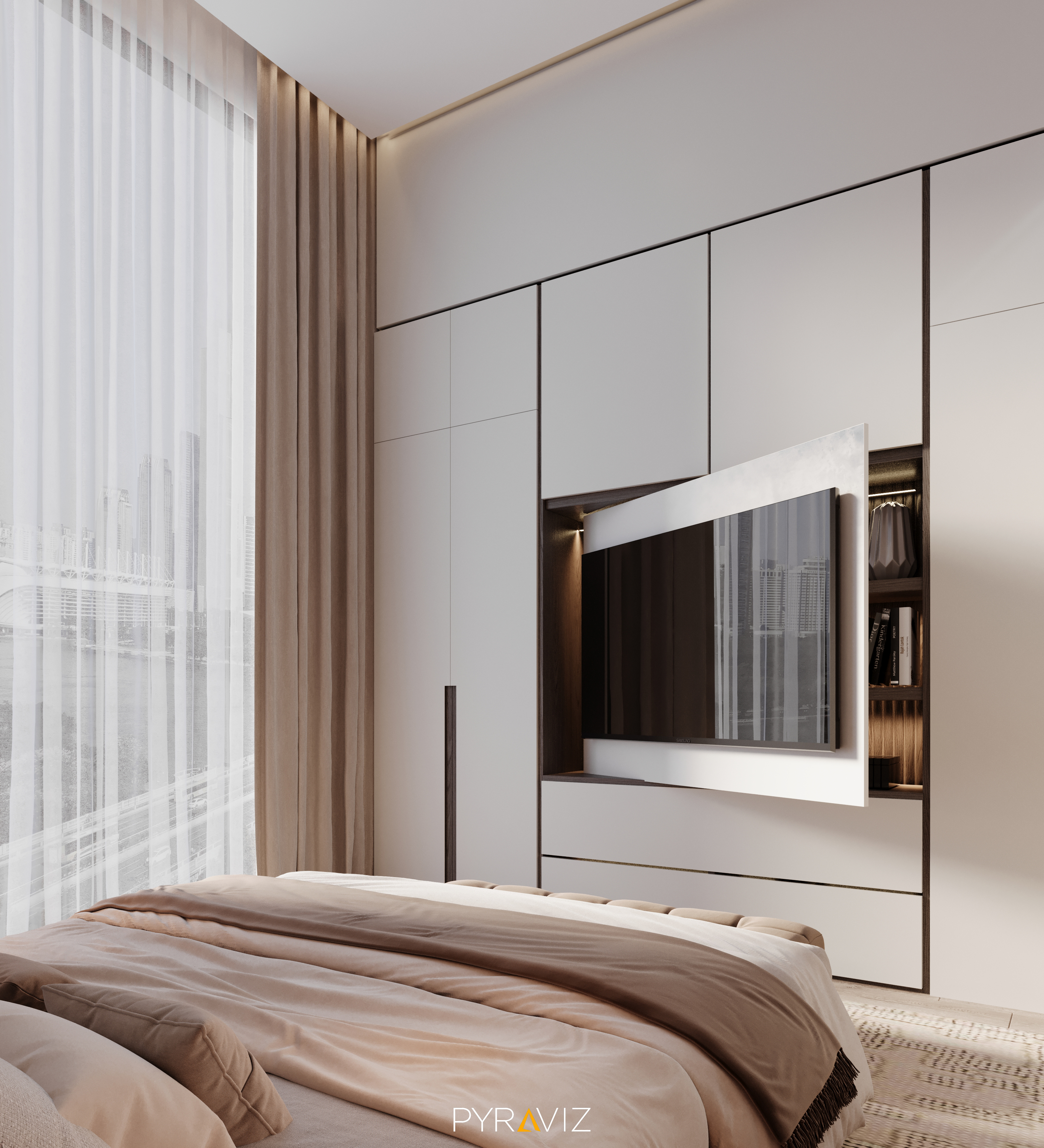 阿尔萨尼亚塔主卧室丨沙特阿拉伯利雅得丨PYRAVIZ-5