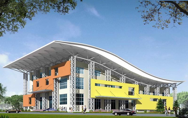 学校建筑外观设计案例效果图-9