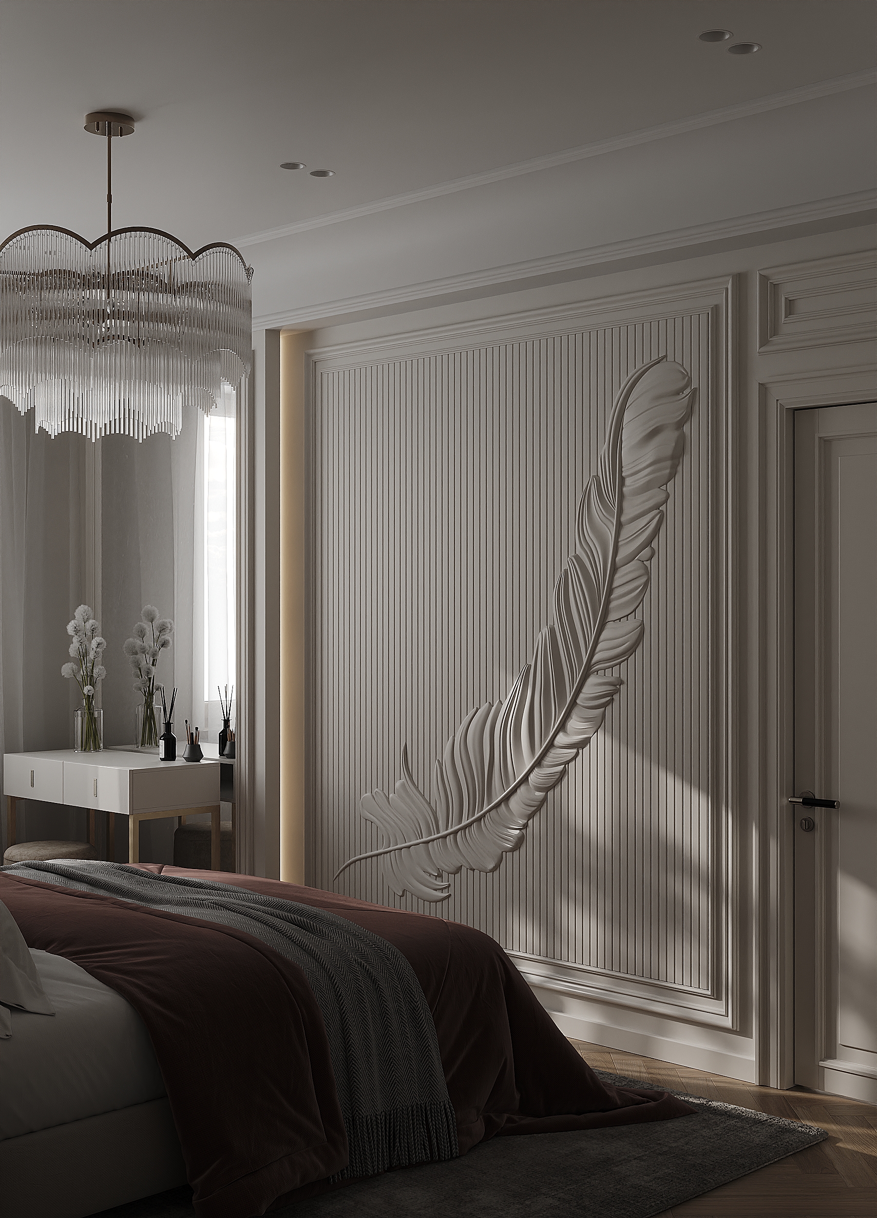 Интерьер 2х комнатной квартиры, неоклассика, 60 м2-2