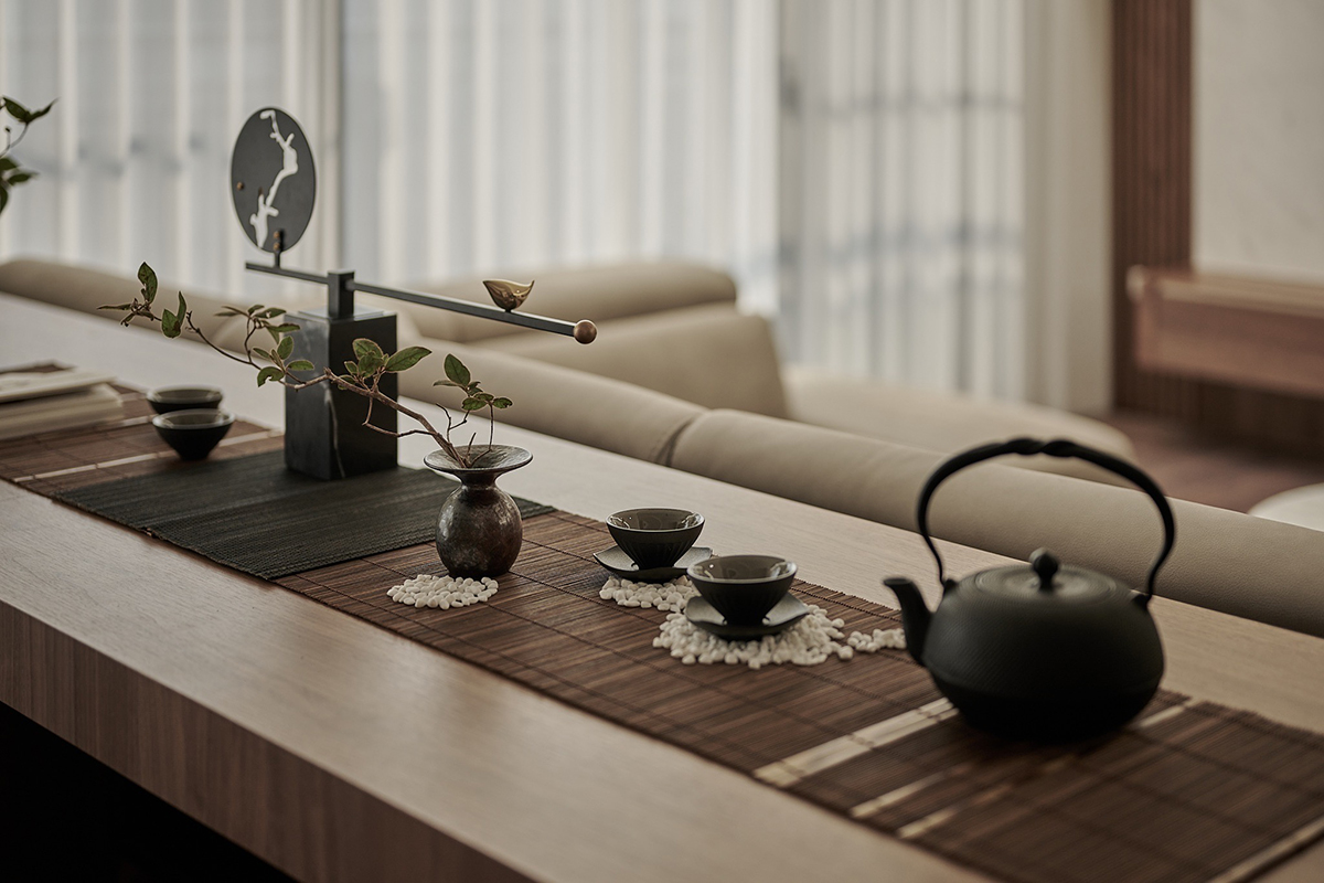 家装设计案例鉴赏——东方侘寂美学，悠然沉静退休宅 -12