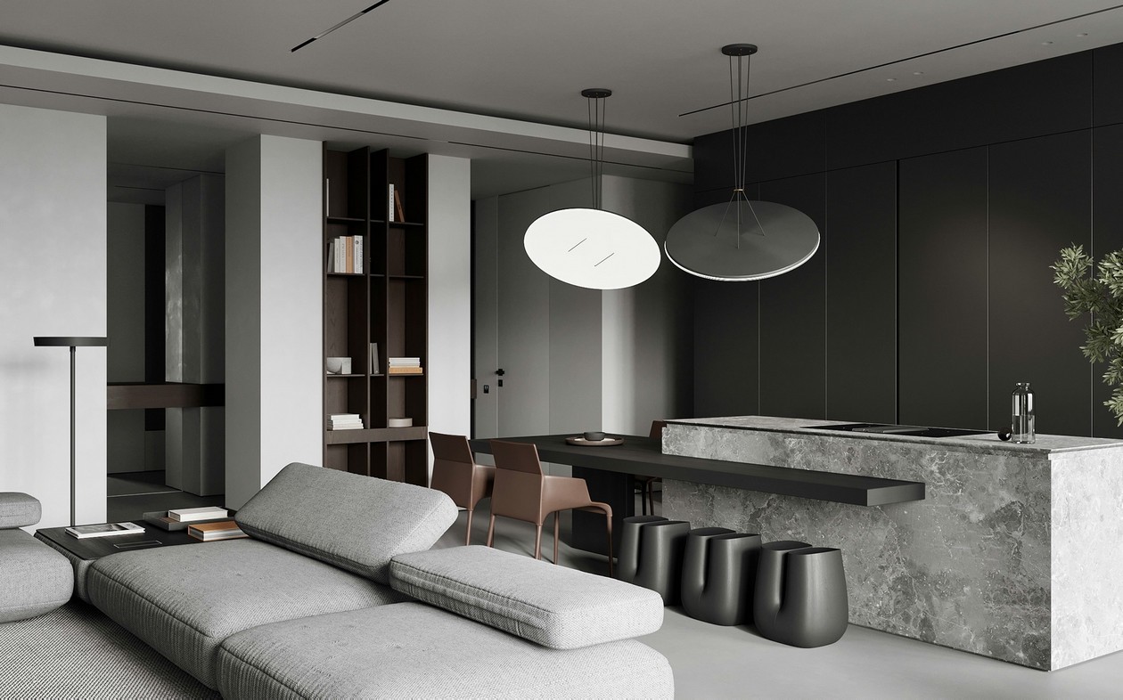 高级灰色系住宅设计-4