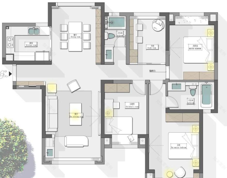 奶油色调的温柔之家丨中国芜湖丨芜湖鸿鹄设计-8