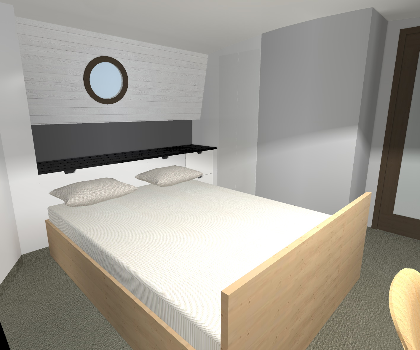 Black&WHITE CANAL BOAT INTERIOR CRICK BOAT LAYOUT3-26