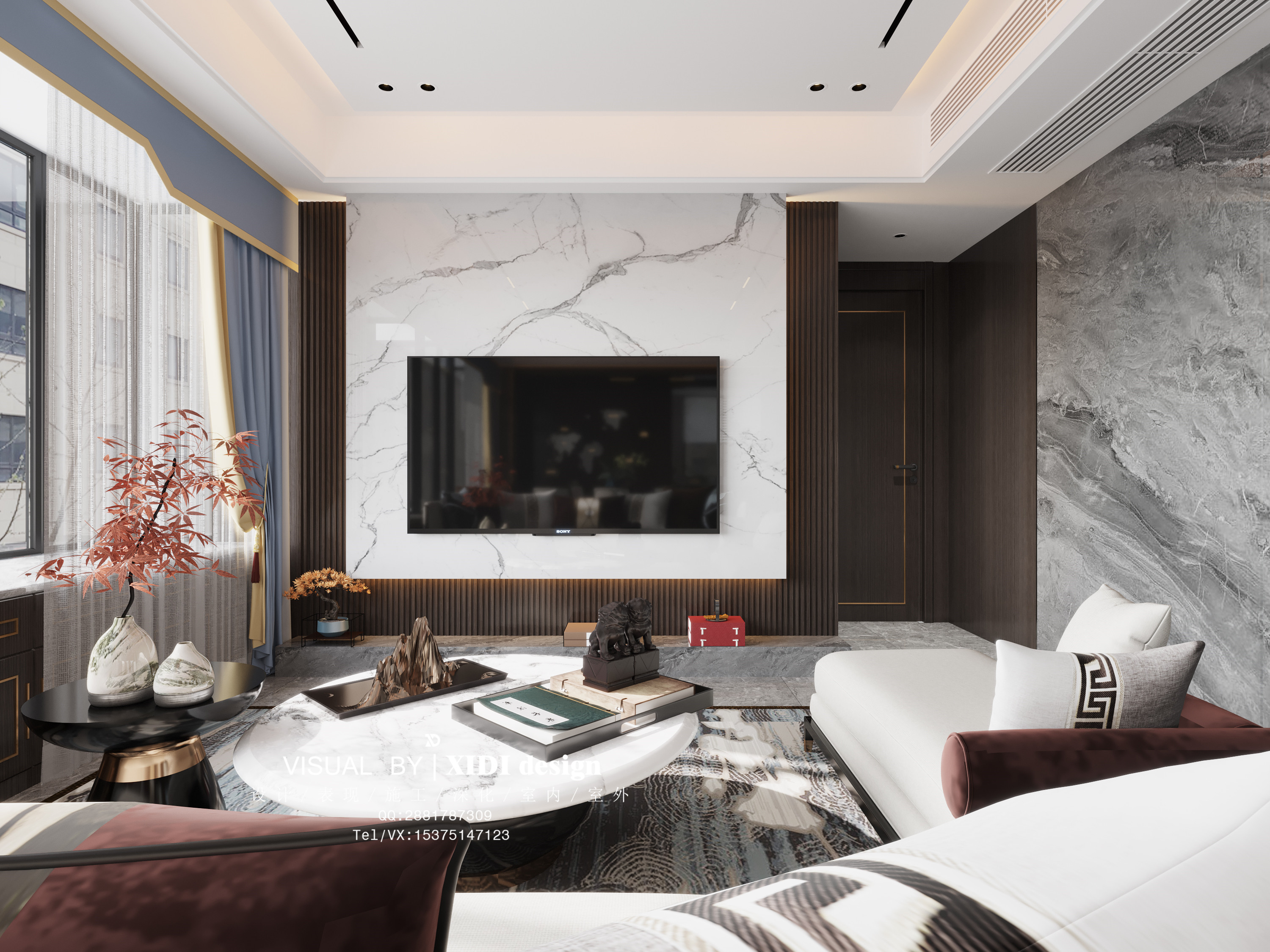 东方红郡新中式风设计案例-1