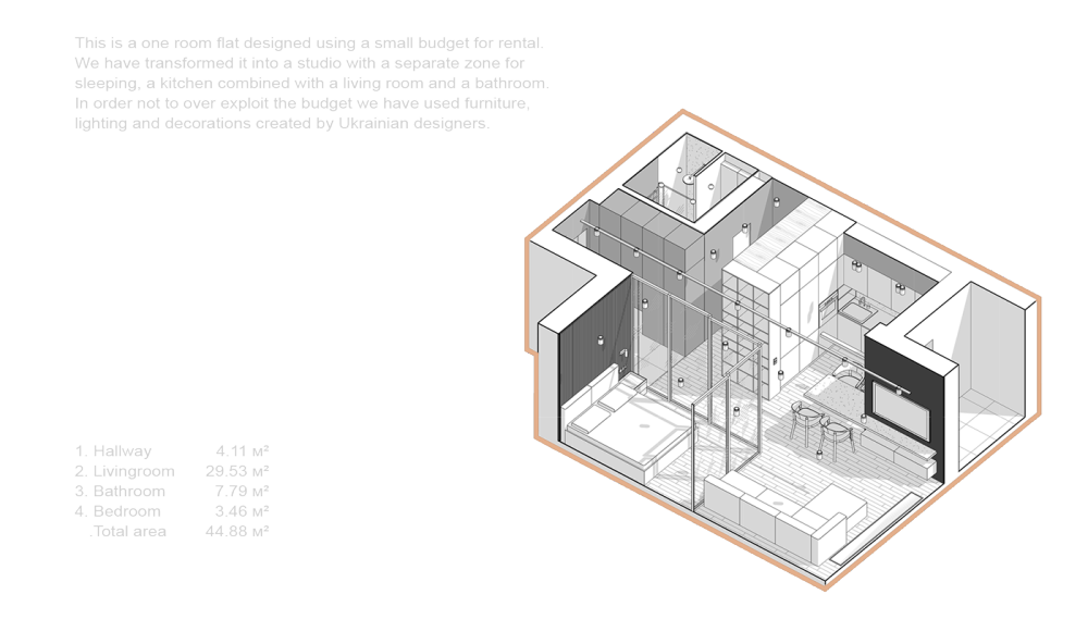 简约舒适的 GC Flat 公寓设计丨乌克兰基辅丨Ivanna Pavlus 团队-1