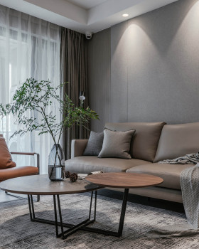 深圳龙光玖龙玺 89㎡现代简约家居设计，境相设计打造灰度空间