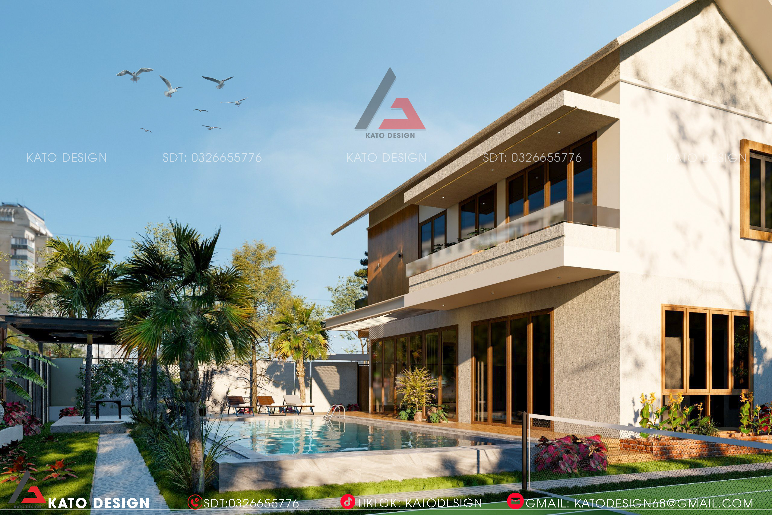 别墅庭院2层独栋住宅丨KATO设计-9